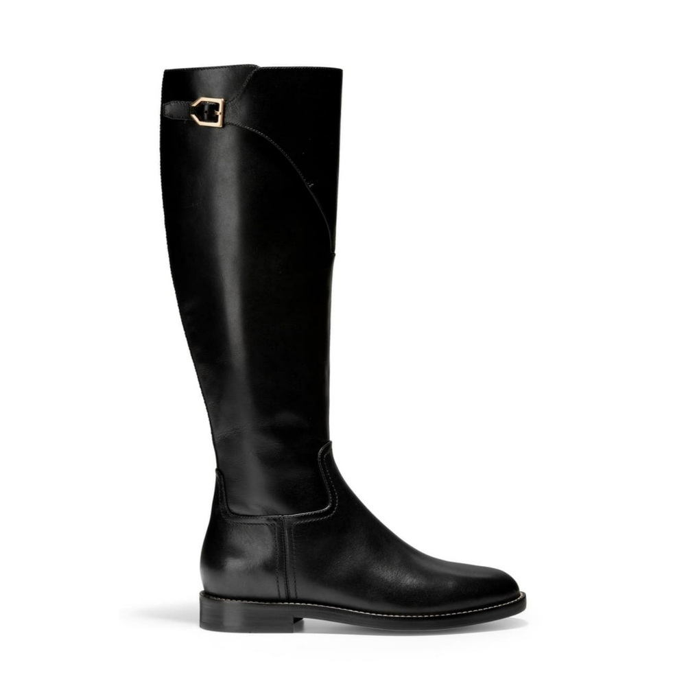 Cole Haan Black Knee High Leather Riding Boot